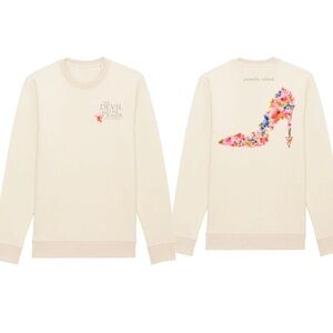 THE DEVIL WEARS PRADA X Pamella Roland Floral Heel Sweater Size L